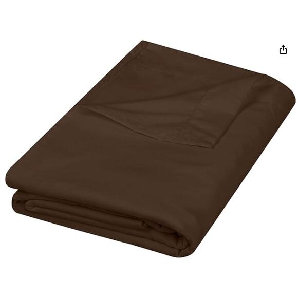 Utopia Bedding Flat Sheet - King Size Top Sheet, 1 Flat Sheet Only- Brown - Picture 1 of 4